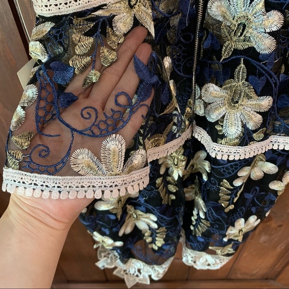 LuLu’s Karina Floral Embroidered Peplum Dress - Picture 13 of 15